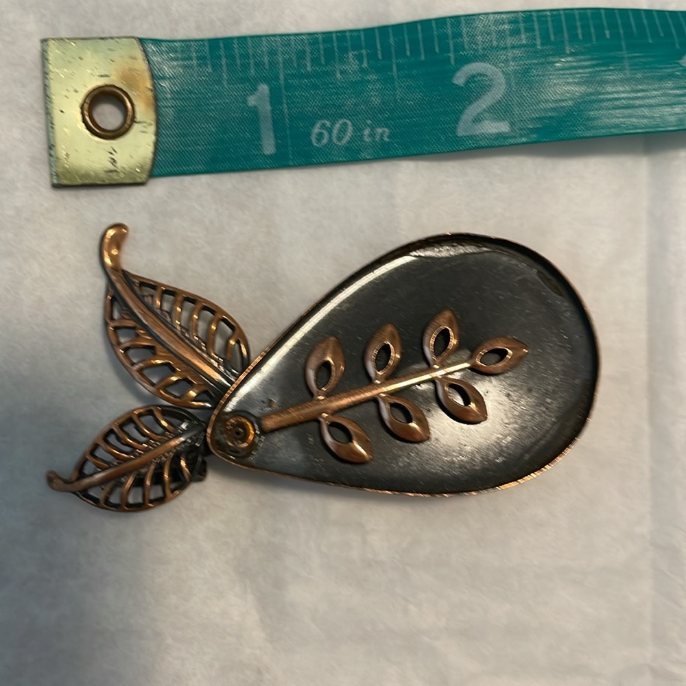 Matisse Copper and Enamel Brooch - Picture 4 of 4